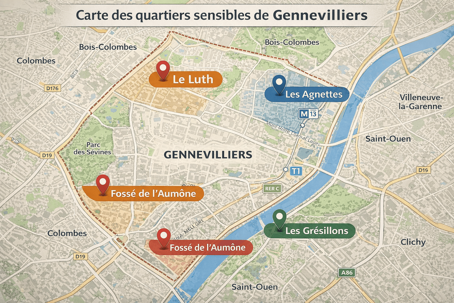 Gennevilliers quartiers sensibles