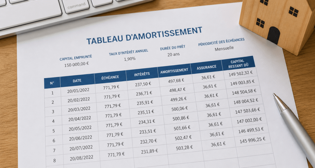 Tableau d'amortissement