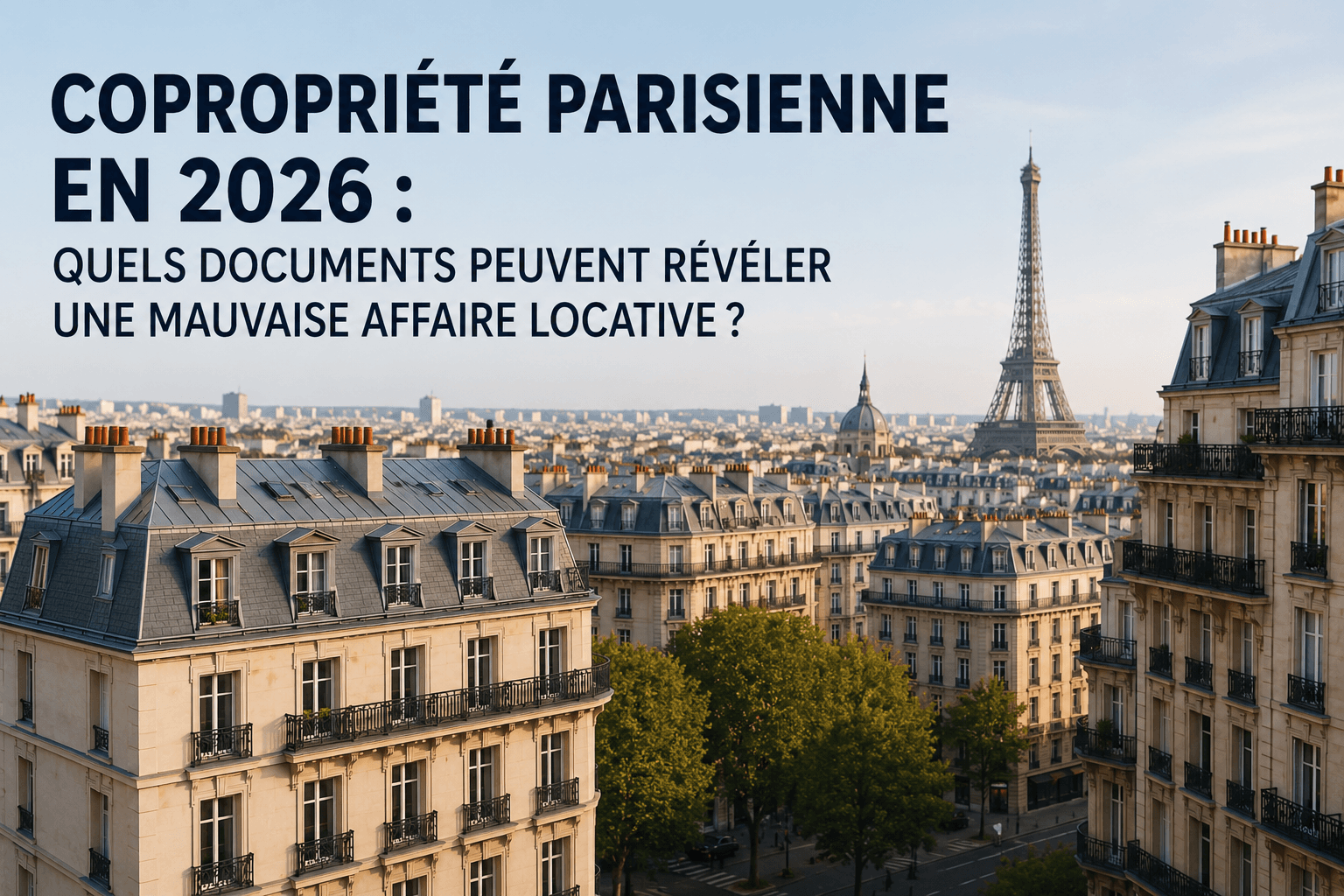 Copropriété parisienne en 2026 : quels documents peuvent révéler une mauvaise affaire locative ?