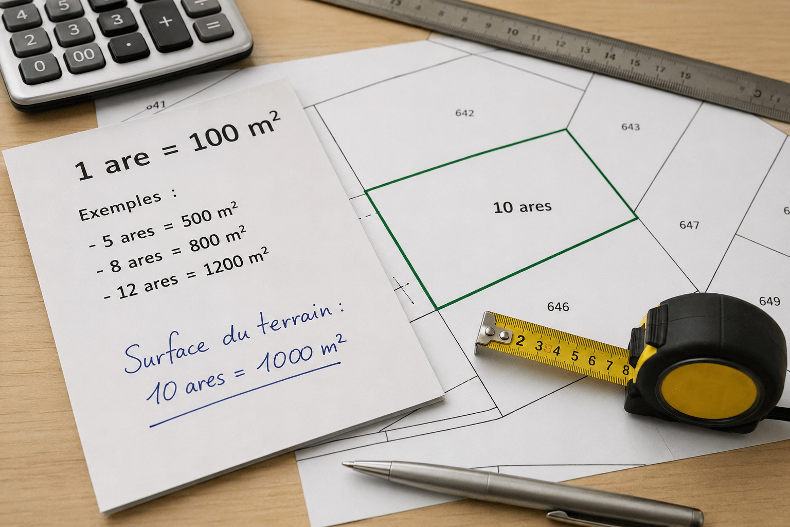 Conversion are mètre
